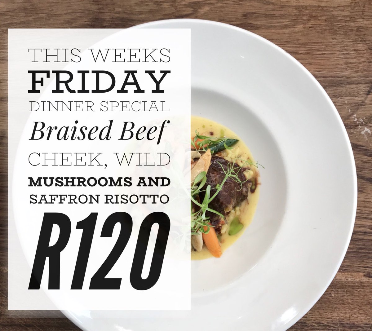 PoolRoomRest's tweet photo. This weeks Friday night winter speacial!! Call 0218594111 / poolroom@oak-valley.co.za to book a table!! #winterspecial #delicious #elginmagic #wintermenu https://t.co/XSI2W6yzuE