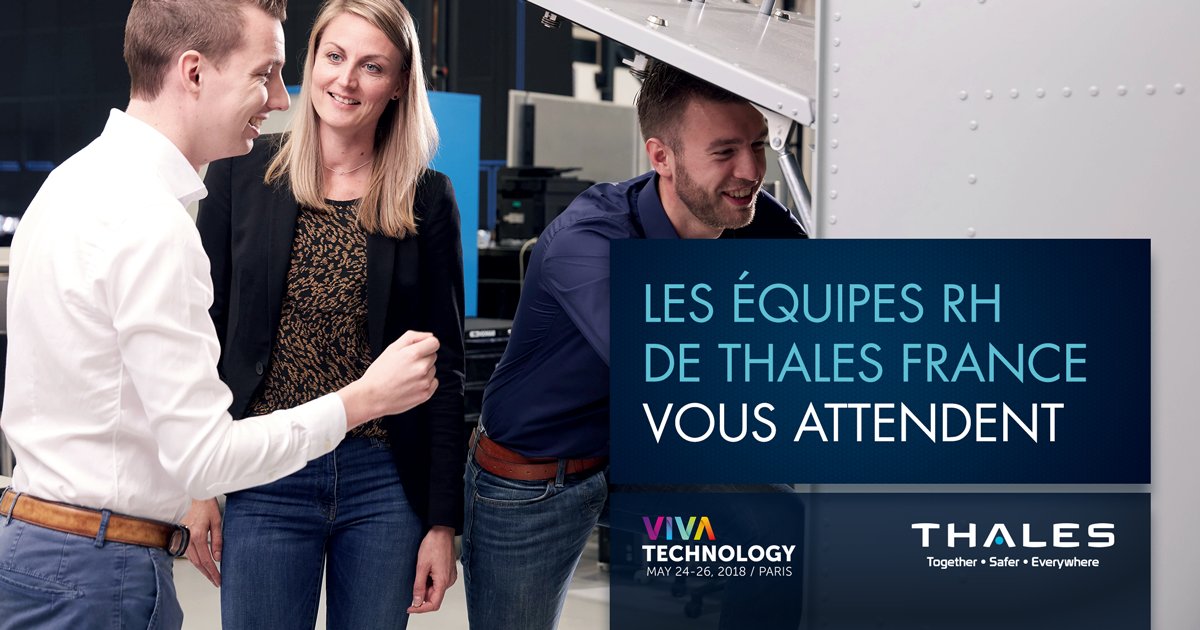 ThalesCareers's tweet photo. #Concours 🎁! Rendez-vous sur notre page Facebook https://t.co/pH2fDgdhpl pour tenter de gagner vos places pour @VivaTech ! Bonne chance à tous 😉 #VivaThales #HRTech #futureofwork #Frenchtech https://t.co/IQbHl1Ab9o
