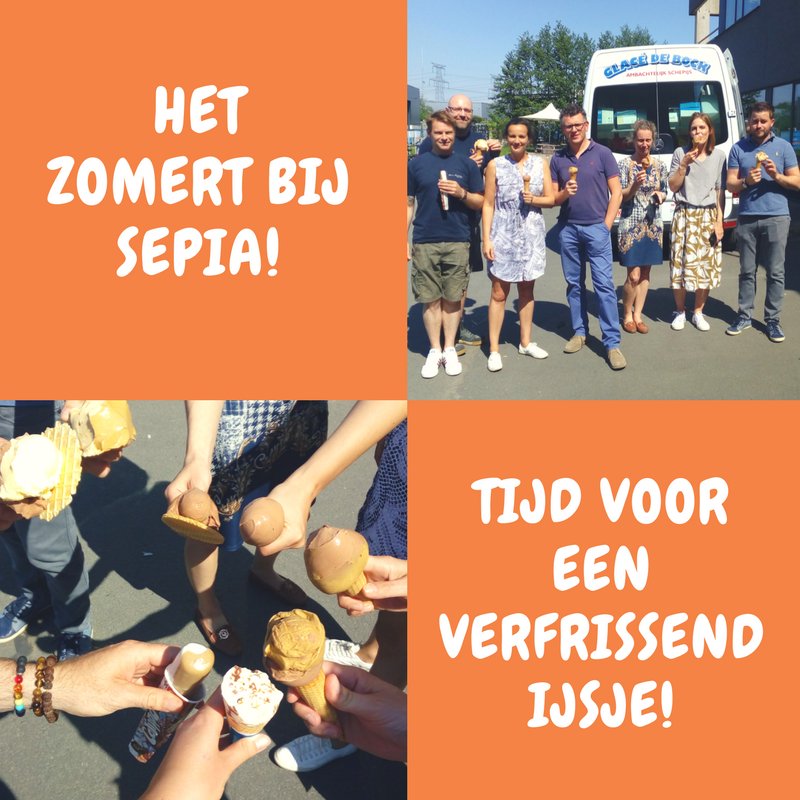 Heerlijke verkoeling bij meer dan 28°C *smelt* ! 🍨 😋

#sepia #teamsepia #fun #sunshine #icecream #greatcombo