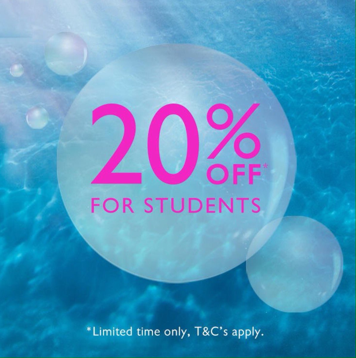 Calling all students!! Why don't you treat yourself during this exam season and take advantage of our 20% off in store! Hurry one week only!