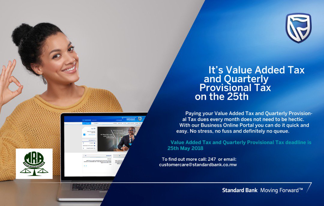 Standard Bank Malawi On Twitter Pay For Your Tax Using Our