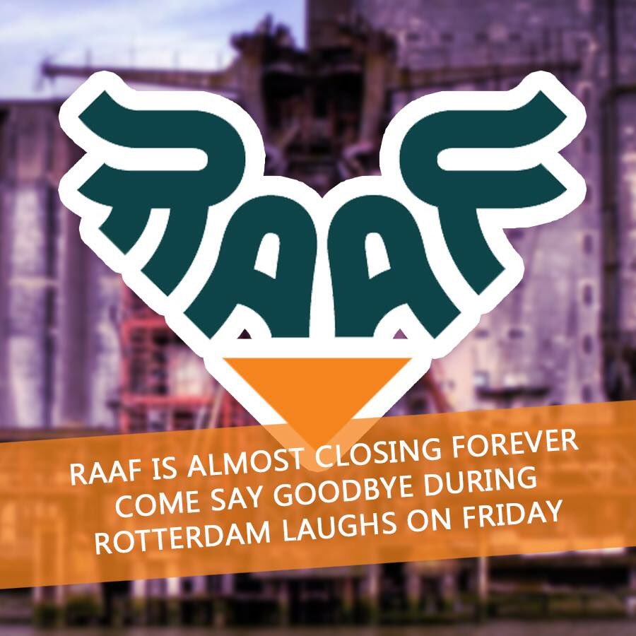 RotterdamLaughs's tweet photo. We hope to see on Friday! This will be our final show at @RAAFRotterdam, because they are closing... Get your ticket(s) via: https://t.co/cpIiLbDrRw https://t.co/TZ9GO5OGnD