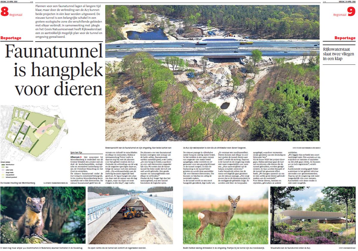 ZJArch's tweet photo. #Faunatunnel #Monnikenberg is hangplek voor dieren #verbreding #A27 #Hilversum. De nieuwe faunatunnel is een belangrijke schakel in een grotere ecologische zone die verschillende gebieden met elkaar verbindt. #ZJA #3Angle @RWSA27A1 @heijmansnl #Fluor #3iInfrastructure https://t.co/pCj6emlYYx
