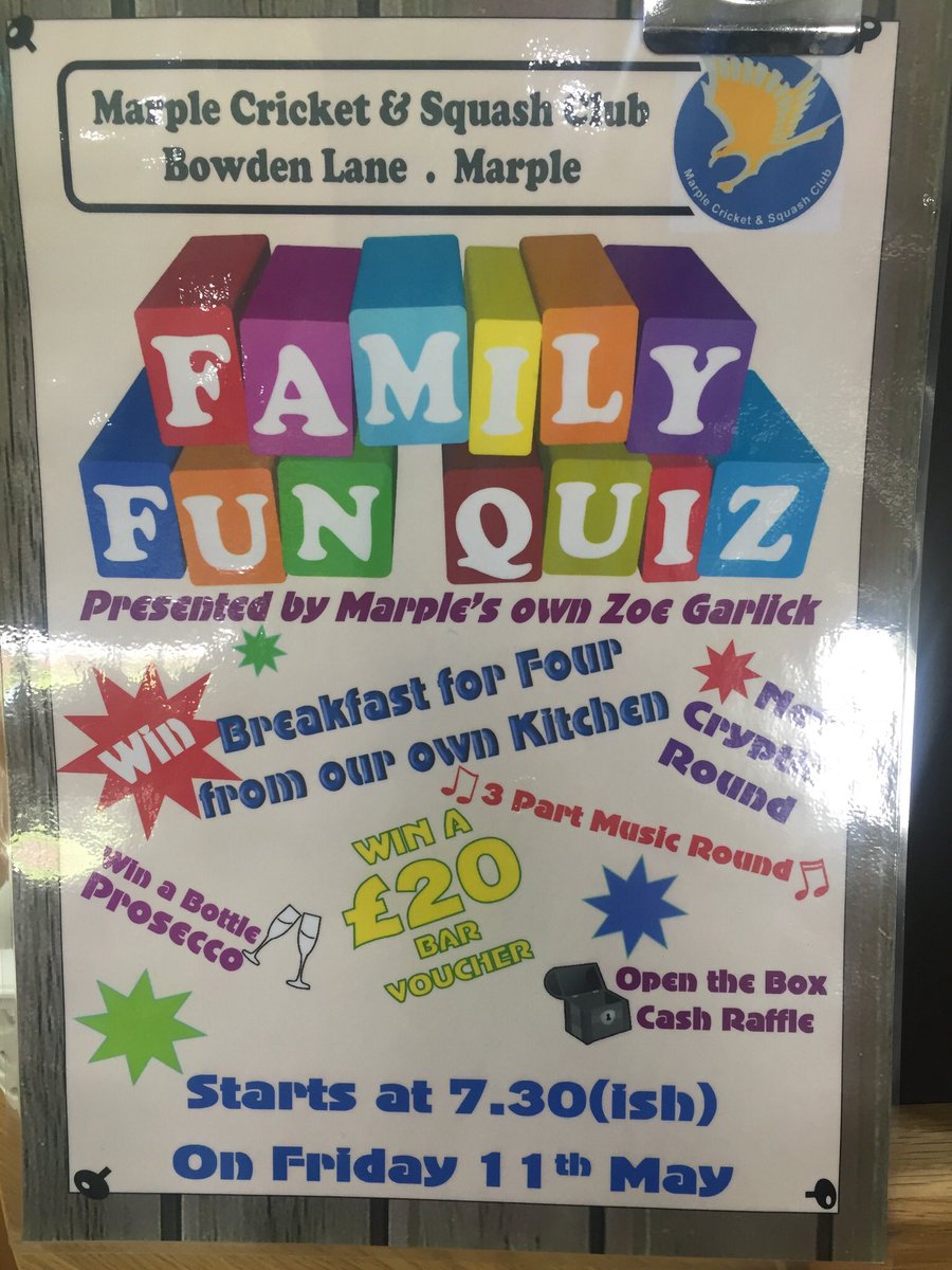 ZoGarlick's tweet photo. Join us this Friday. Free to enter, all welcome @Marplecc https://t.co/Y4rWJ6LGue