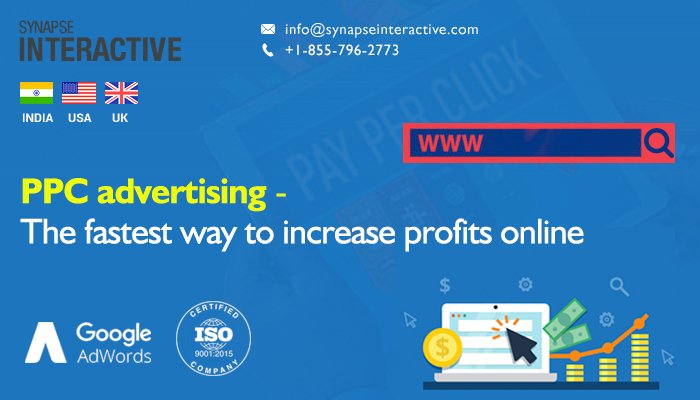 Churn out maximum profits from your online business with effective pay per click advertising from the Google Adwords certified professionals at SynapseInteractive. #PPC_Advertising