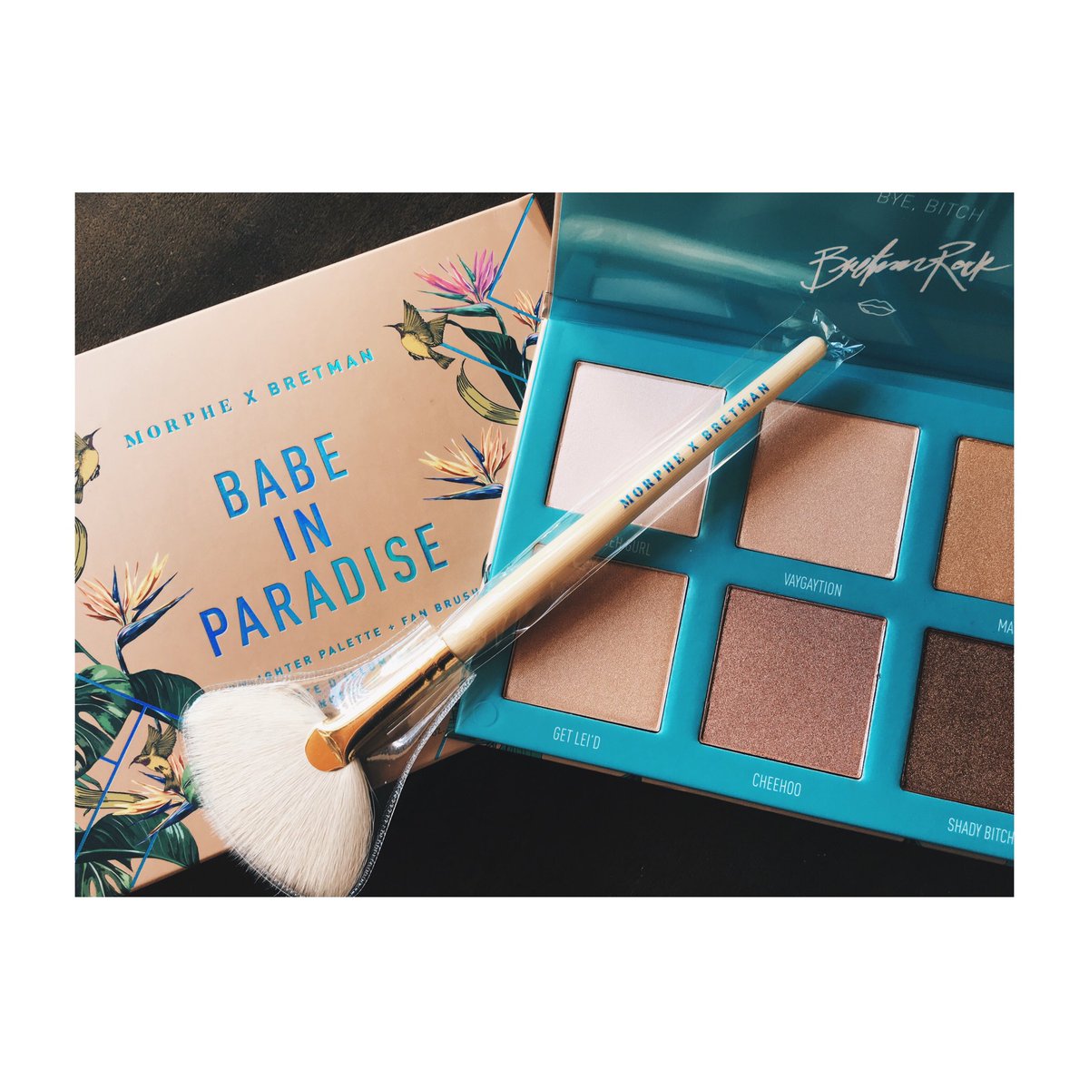 justcallmeelyza's tweet photo. Finally got my Morphe x @bretmanrock Babe In Paradise highlighter palette ❤️ welcome to the Philippines 🇵🇭❤️ so excited to bathe in it ❤️ #babeinparadise #babeinparadisehighlighterpalette #highlighters #highlighteraddict 📸: @Gelou_ https://t.co/heRE6FSRyz