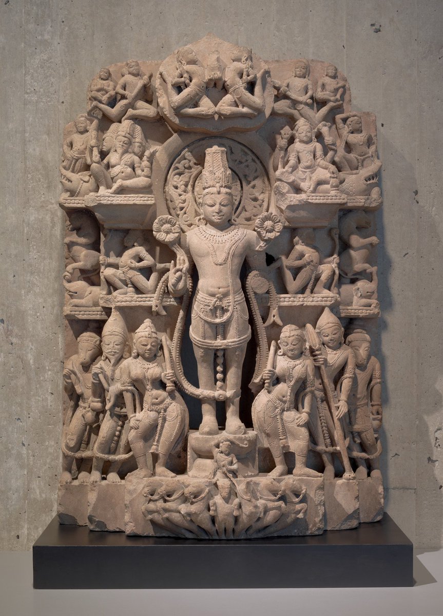 How can Yale, a fellow ivy league of harvard be left behind in "owning" stolen Hindu art? Here is a murthi of Lord Surya riding his chariot, carved out of pink sandstone. The murthi probably belongs to the Chauhan era, who ruled over modern day Rajasthan.  https://artgallery.yale.edu/collections/objects/177229