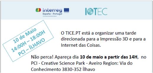 INPIPT's tweet image. #workshop #Modelação e #3Dprinting e #IndústriasdoFuturo" 10/05 no PCI - #CreativeSciencePark #Aveiro. goo.gl/WmyjJU