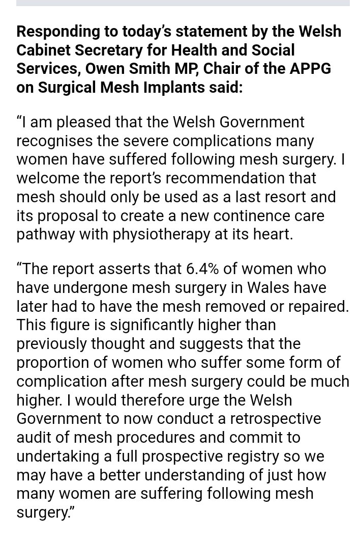 Thanks @OwenSmith_MP for your support of #meshinjured women 
@EmmaHardyMP