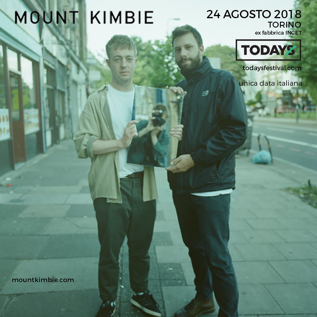 TOdays festival è orgoglioso di annunciare: 
<a href="/mountkimbie/">Mount Kimbie</a> 
in DATA UNICA ITALIANA
VENERDì 24 AGOSTO 2018
Ingresso ex fabbrica INCET: 15 euro + d.p. 
Evento: bit.ly/TOdays18 | Biglietto: bit.ly/TicketTOdays