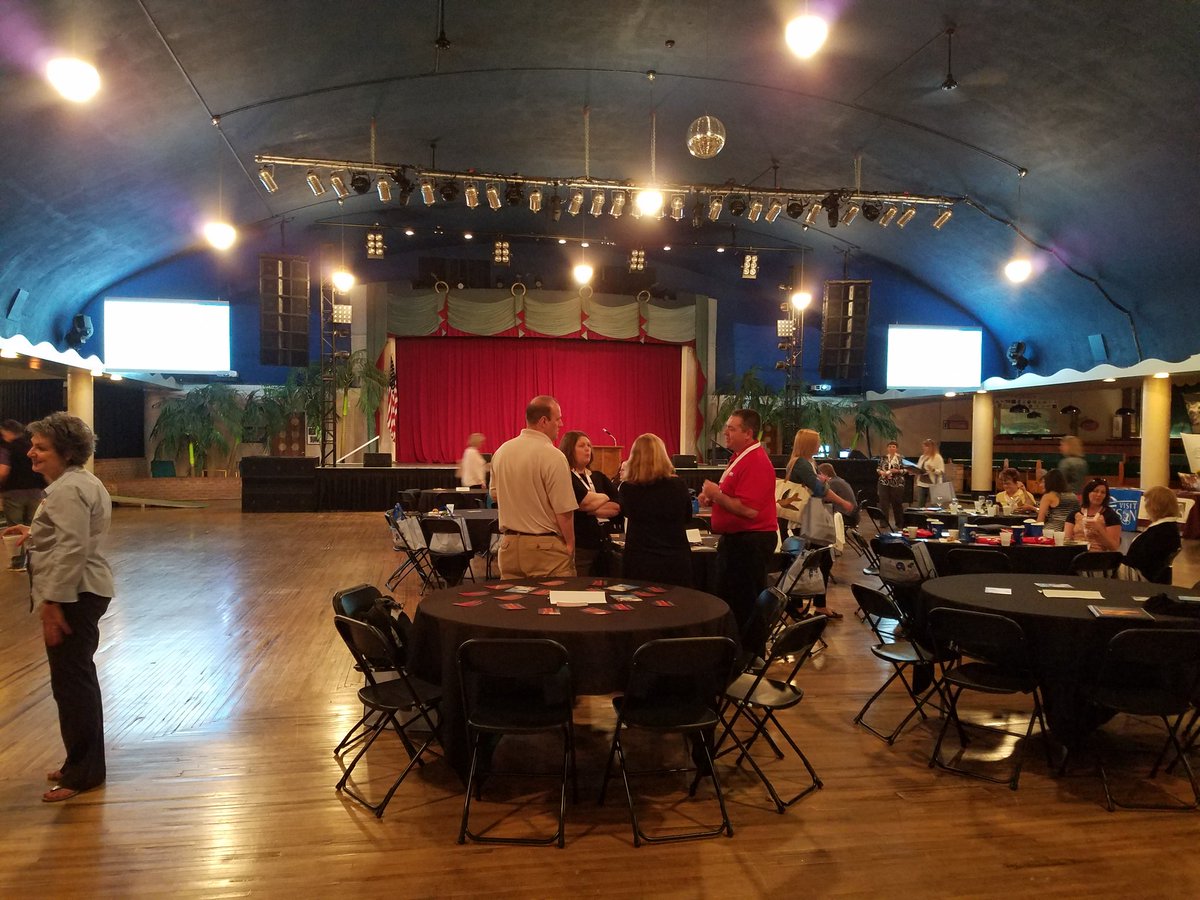 Fun to see both new and familiar faces at #BuildingCommunity18 at the Surf Ballroom in Clear Lake, IA! Can't wait to tell you all about <a href="/NorthDakota/">North Dakota Tourism</a>. 😊