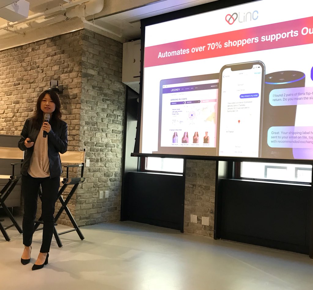 debweinswig's tweet photo. Meet the startups using #AI to transform retail. Yesterday, at our Breakfast with the Disruptors: Startup Pitch event #thedisruptors #coresightresearch Fang Cheng of @LincVIP . @bfphelan of @radius8 . @gevaidan of @WizerResearch . @Moriya_Blumen of @twiggle_com https://t.co/FAswJtpz1a