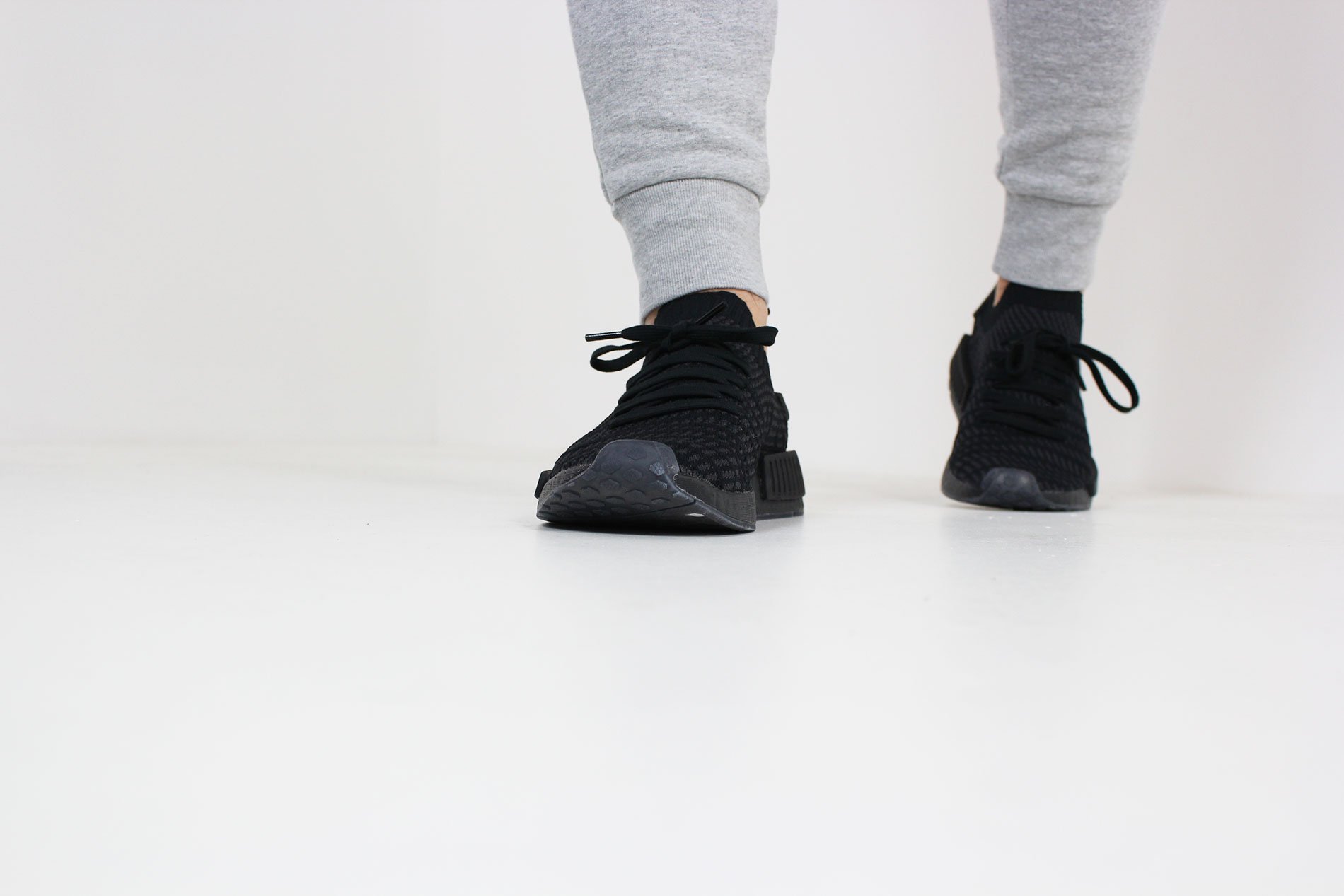 Adidas nmd_r1 stlt primeknit black/utility black cheap