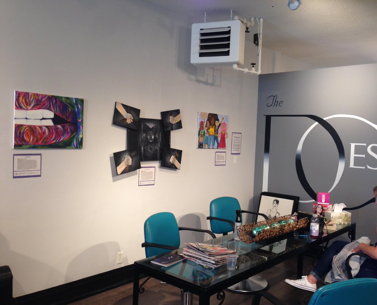 leannemladen's tweet photo. So Excited! Gr. 11 Feminist paintings on exhibit(May 12-June12) at The Design Crew Inc., Kerr St. Oakville! Thanks so much to the women @inc_crew for taking a chance &amp; supporting young female artists! @StMildreds @OakvilleBeaver @OakvlleGallries @oakvillearts #artsed #feminism https://t.co/BhKIGznJcB