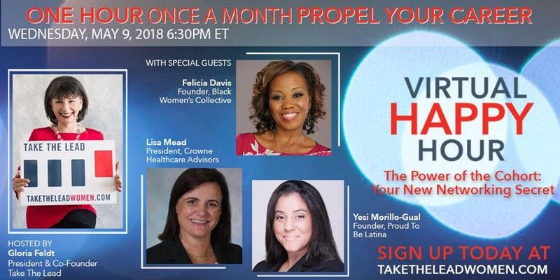 Our Virtual Happy Hour is TODAY! We're discussing #networking w/ a purpose! At 6:30 pm EDT grab your fave snack + drink &amp; settle in...it's going to be 🔥🔥 
@GloriaFeldt @womenpoweredup @yesimorillogual @lmeadinspireme 
FREE Registration: buff.ly/2IuTq32 #taketheleadwomen