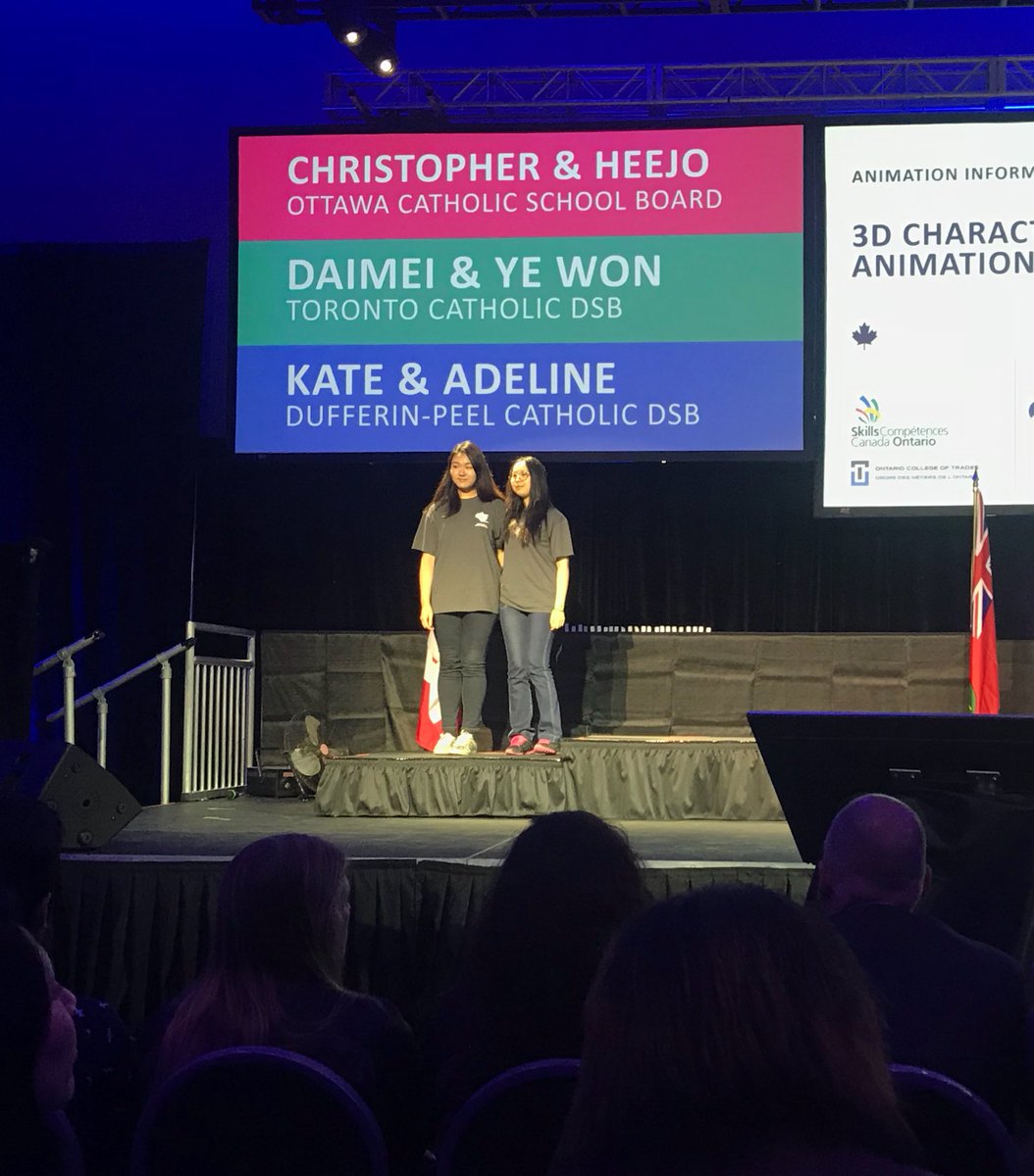 TCDSBSkills's tweet image. Congratulations to Daimei and Ye Won for placing second in 3D Character Animation, Skills Ontario! #TeamTCDSB @TCDSB