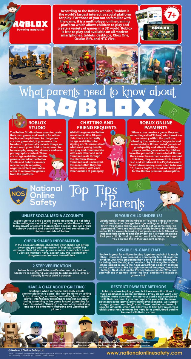 National Online Safety On Twitter Happy Wakeupwednesday Here S Our Free Roblox Guide For Parents The Largest Interactive Social Platform For Play According To The Makers Please Retweet Share With Your Whole