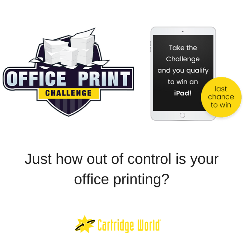 Is your office printing out of control? Take our Office Printer Challenge on our website.
goo.gl/wboNMi  
#officeprinting #officeprinterchallenge