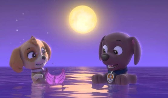 Paw Patrol Critic Twitterissä: the Mer-pups magically appear when full moon rises at sunset?" What does that even mean? I'm starting to think this whole Mer-pup is BS. https://t.co/qDzYQvsRHR" /