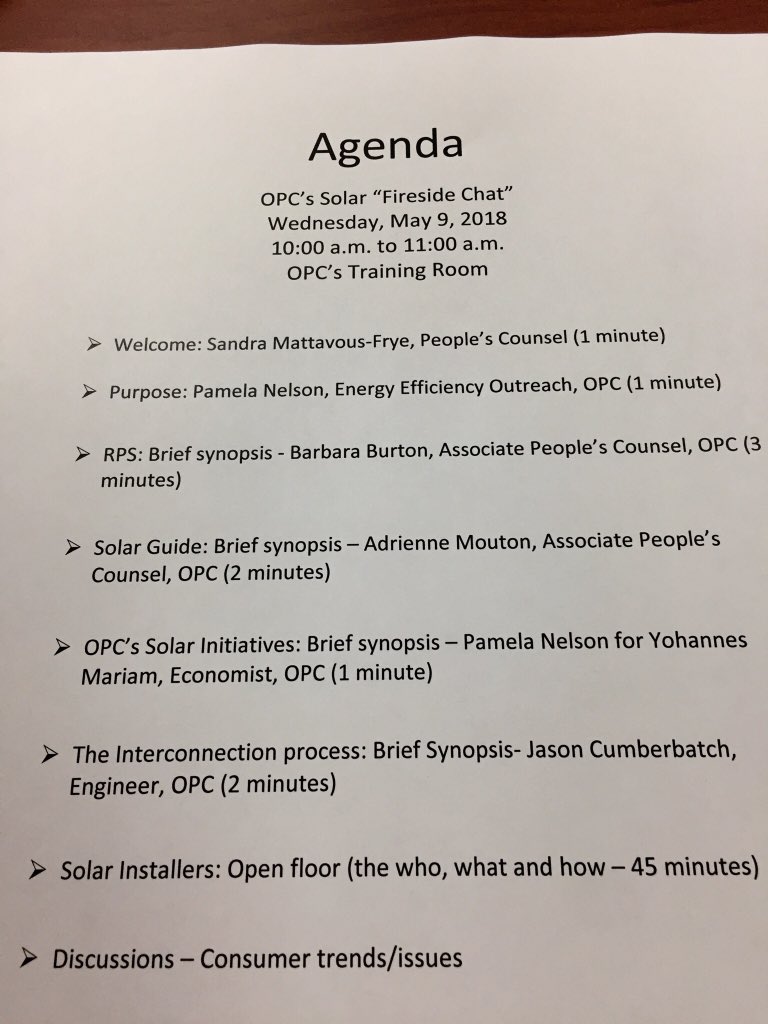 DCOPC's tweet photo. What are the barriers to #solar expansion in underserved DC wards? Trust, unfamiliarity, the seemingly complicated contracting process. But @DCOPC is working w #solarforall advocates &amp; providers to educate #all8wards.  #solarfiresidechat https://t.co/a30tDjJ2kG