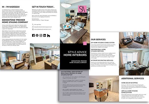 JCS_Portfolio's tweet photo. Trifold brochure &amp; business card #interiordesign #branding #styleadvice #Edmonton #cleandesign #newclient #WorkFromHome #print #trifold #Businesscard https://t.co/fndVdhH4dl
