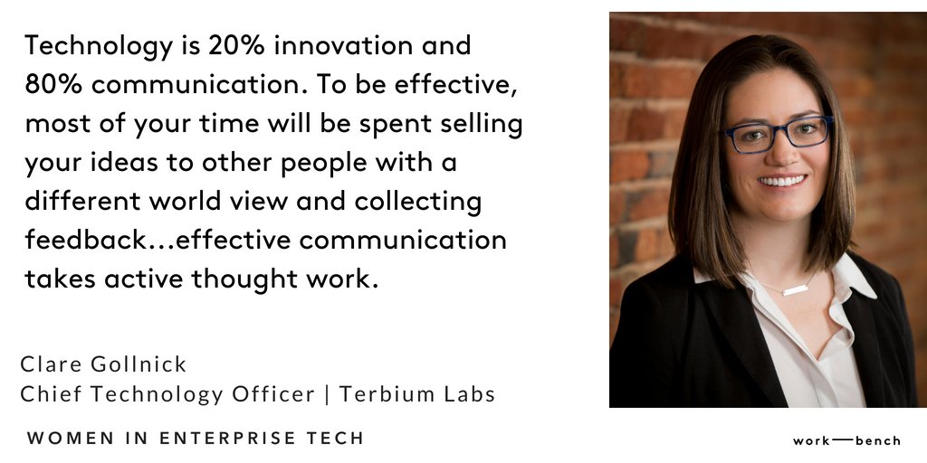 Work_Bench's tweet photo. Women in Enterprise Interview Series: featuring @claregollnick, Chief Technology Officer at @TerbiumLabs #womenterprise #Navigate18 
https://t.co/BRGwTxtGRY https://t.co/90ELDXPJeE
