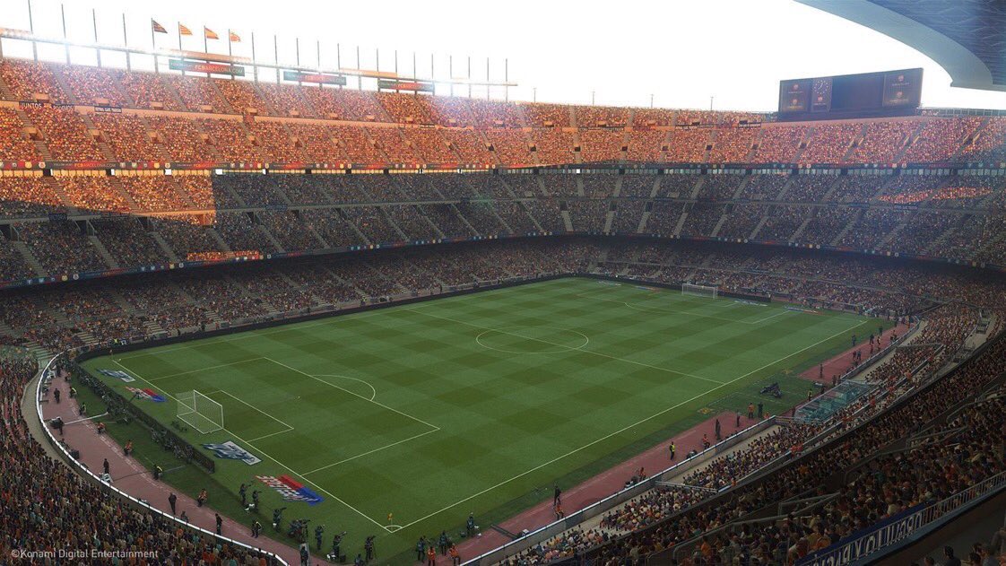 SportsGamer4K's tweet photo. [#PES2019] El atardecer será un nuevo clima que se podrá disfrutar en los partidos. Impresionante 
¿Habrán más climas nuevos? ❄️ https://t.co/3FHk9nvUAA