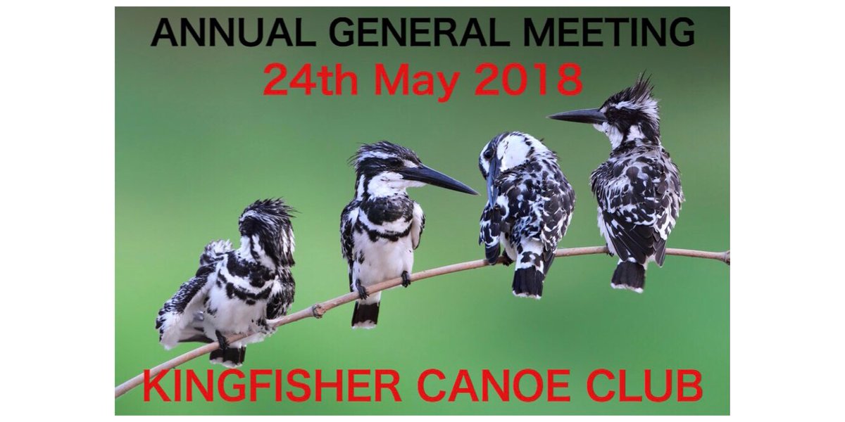 KCC AGM 19H00 <a href="/ElvisKCC/">Elvis Kingfisher</a> #kingfishercanoeclub