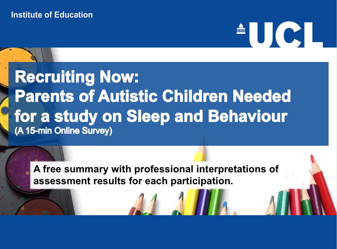 If you’d like to gain an insight into your child’s sleep habits and how it may affect their #spectrum, please take part in my study (link: is.gd/sleepinautism)! 😊 have a nice week, weather is so beautiful! 🌻🌞 #autism #autismawareness