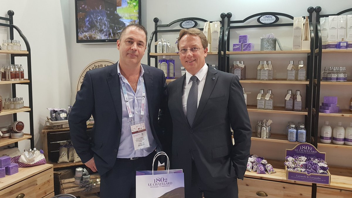 ludovic_pouille's tweet photo. Welcome to Provence! Very impressed by the colourful & perfumed exhib stand of #1802LeChatelard a 200 year old company located in Grasse in the South of France. You can visit it on the #FrenchPavilion at #BeautyWorld in #Dubai!
#CreativeFrance 🇫🇷 https://t.co/Caj0ve9BEd