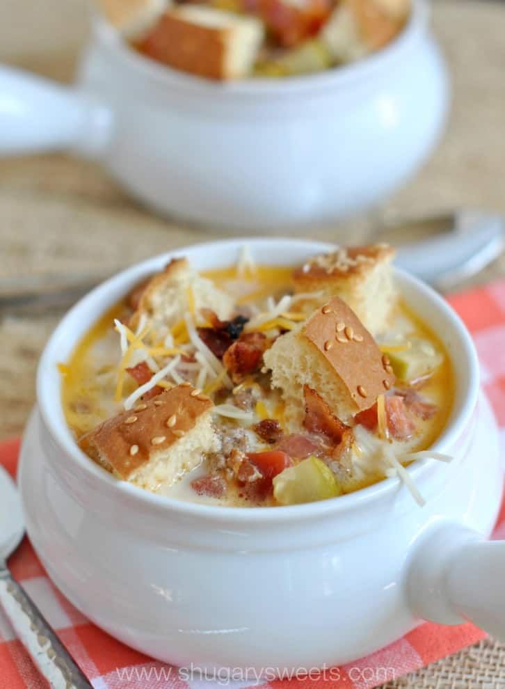 Quick dinner idea in 30minutes! Bacon Cheeseburger Soup #RecipeOfTheDay buff.ly/2FWVdZ3