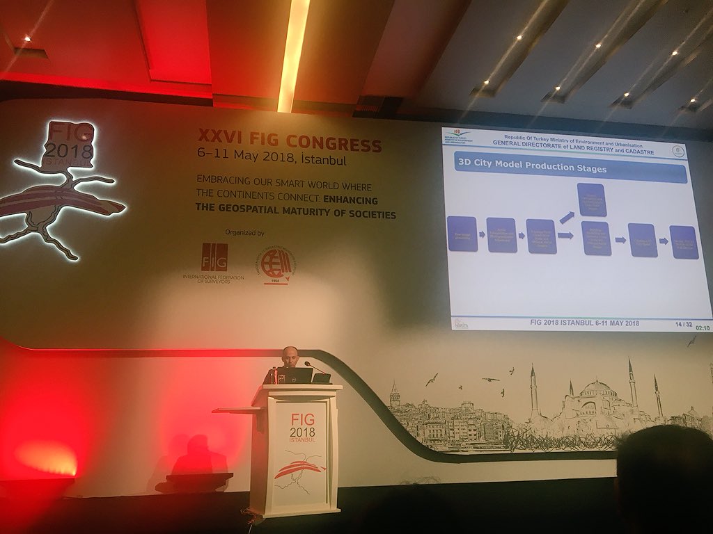 okanhaner's tweet image. #FIG2018 go on @tkgmgovtr presentation #3Dcitymodel