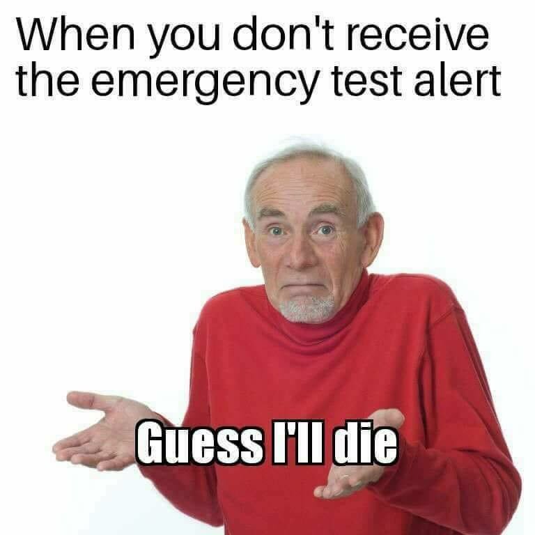 meow173's tweet photo. Hahahahahahahahahaha seems about right.
@brittlestar at least you and Shannon will live on.
#AlertNOTReady #EmergencyPreparedness #Canada https://t.co/RBkRxEWlY8
