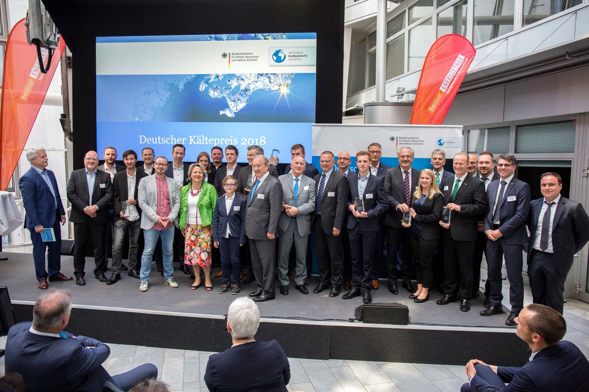 BITZERGroup's tweet photo. One #award more for our #intelligent BITZER ECOLINE+ #refrigeration #compressor for #CO2 with LSPM motor #technology and unique #capacitycontrol at the German #Refrigeration Awards 2018 in the category #innovation! Photos: © co2online/Raum11/Zappner @bmu #grateful #HVACR https://t.co/9mxDWFcAYJ