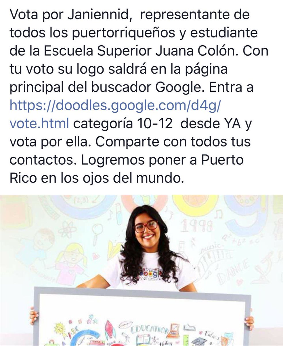 VazquezBrunilda's tweet photo. !!Vamos a votar por esta joven Comerieńa voten cuantas veces deseen!!@YarimCorrea @adamonzon @DeborahWAPA @skytrafficpr https://t.co/C41IY8CIj5