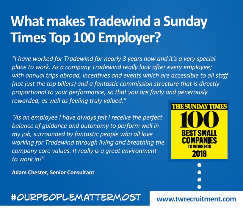SamTWEducation's tweet image. Why work with and for #tradewind ? #ourpeoplemattermost #investinrelationships