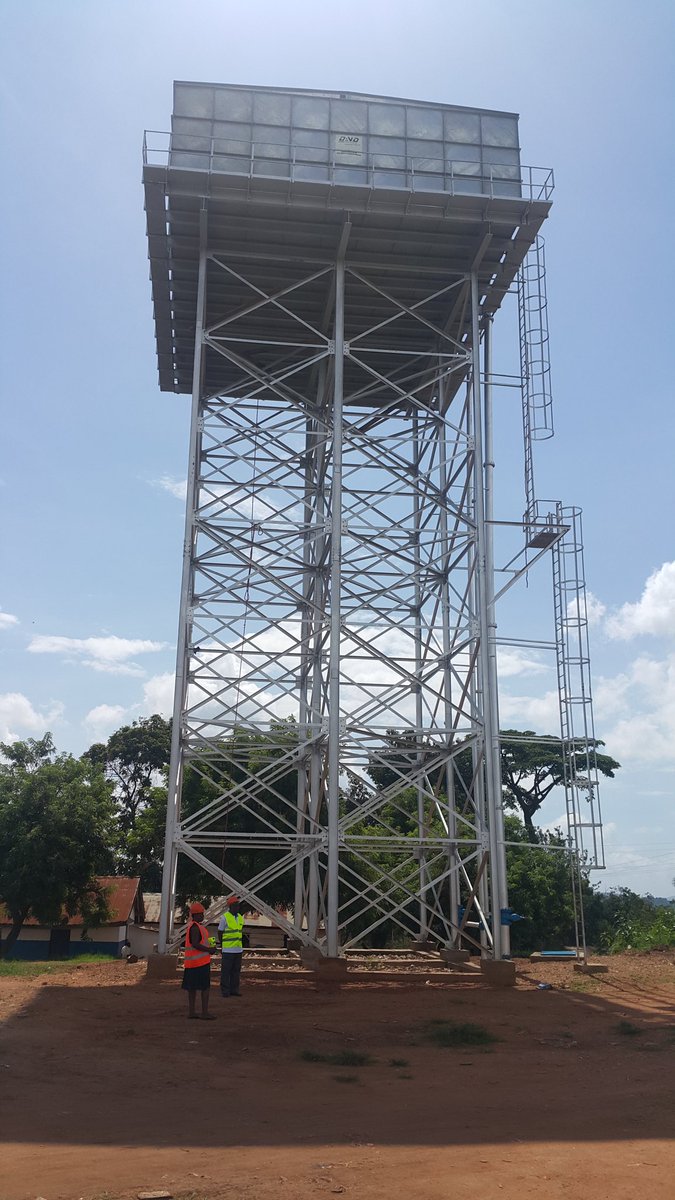 The 260m3 steel tank on 18 m high steel tower in Namulonge town in Kyadondo County, Wakiso district supplying water to residents in the area. #MWEworks #Accesstocleanandsafewater <a href="/alfayole/">Alfred Okot Okidi</a> <a href="/MatuaRichard2/">Matua Richard</a> <a href="/Parliament_Ug/">Parliament of Uganda</a> <a href="/FrankTumwebazek/">Frank K Tumwebaze,MP: Isaiah 41: 11</a> <a href="/UgandaMediaCent/">Uganda Media Centre</a> <a href="/AfDB_Group/">African Development Bank Group</a> <a href="/newvisionwire/">The New Vision</a>