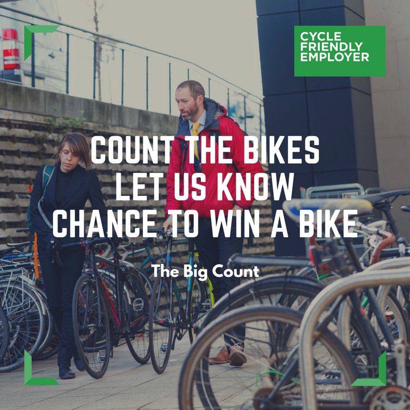 PedalScotland's tweet photo. Got 2 minutes at lunch? You can win a brand new bike from @CycleRepublicUK . All you have to do is let us know the number of bikes at your work today https://t.co/xBTQufsMvF #BigCount PLEASE RT https://t.co/9ysssFH253