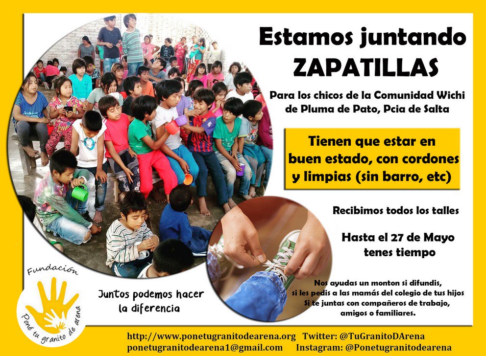 Hasta Fin de mes estaremos recibiendo Zapatillas.
#Solidaridad #Zapatillas