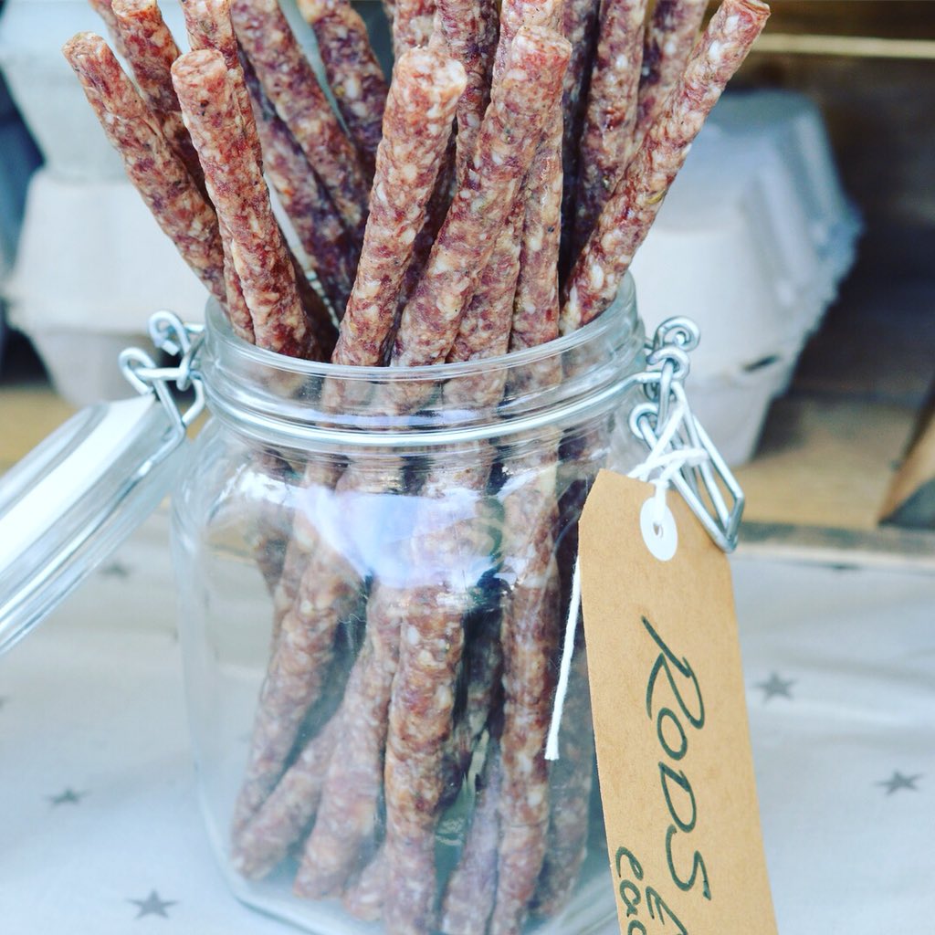 HayCharcuterie's tweet photo. Our new snacking sticks! We are very proud to present Rods & Hot Rods named after our Chef & Charcutier of course! ๐available at @HayMarketsLtd tomorrow & @Ludlowfoodfest Sunday! ๐ #snackingsticks #beersticks #rods #hotrods #charcuterie #haycharcuterie https://t.co/Gtk3y6v2yp