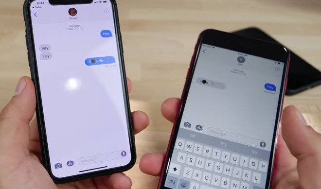 appleinsider's tweet photo. #BlackDot Unicode bug crashes #iOS #Messages app using invisible characters.  https://t.co/zj0IWbFm52 https://t.co/W5Ko94lyuv