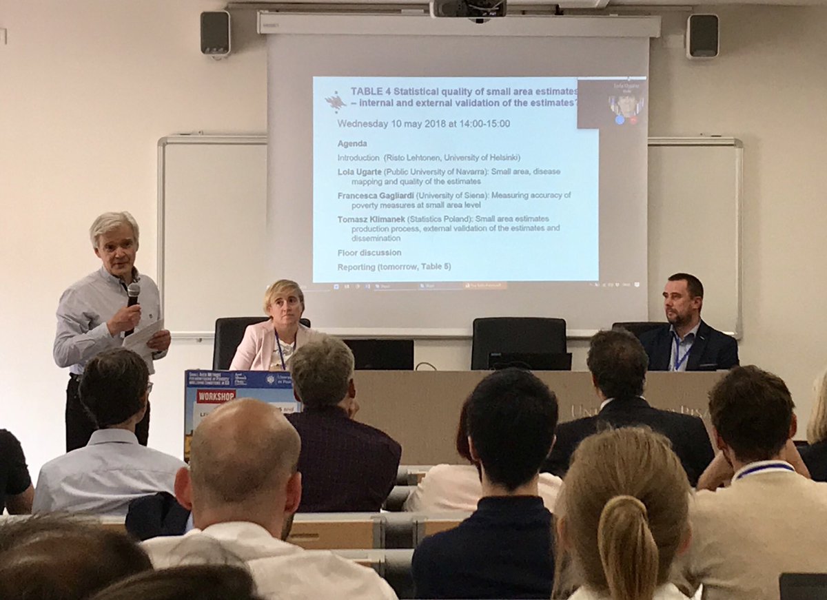 monicaprate's tweet photo. Ready for table 4: “Statistical quality of #SmallArea estimates - internal and external validation of the estimates?” @Unipisa
#SAMPLEU #JeanMonnetChair https://t.co/6DN0T4wUhG