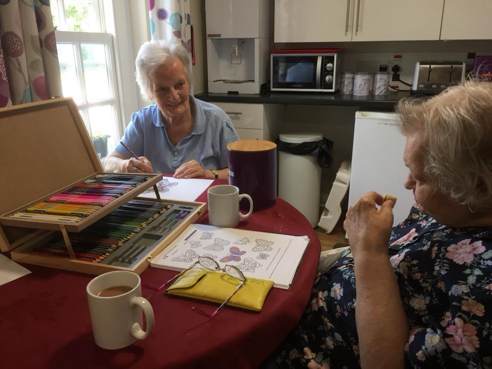 CasterbridgeDT2's tweet photo. We are creating a butterfly wall here at @CasterbridgeDT2 we have made a start today colouring some beautiful additions to the wall follow it's progress over the next few weeks #dementiaawarenessweek #butterflywall #dementiaawareness #dementiafriends #dementia #Alzheimers #care https://t.co/ryUuLooxYs