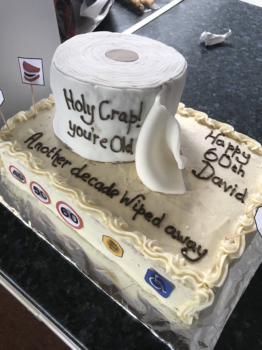 60th Birthday Toilet Paper Cake