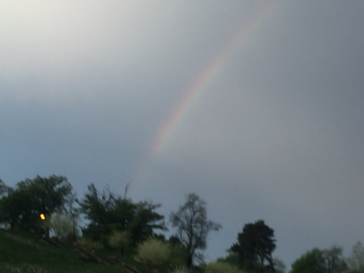 Nehemiahsmissin's tweet image. It’s been a while since I’ve seen a #rainbow. I like seeing it even tho I was working out! #stlouis #forestoark #morningjog #selfcare #RainyDay