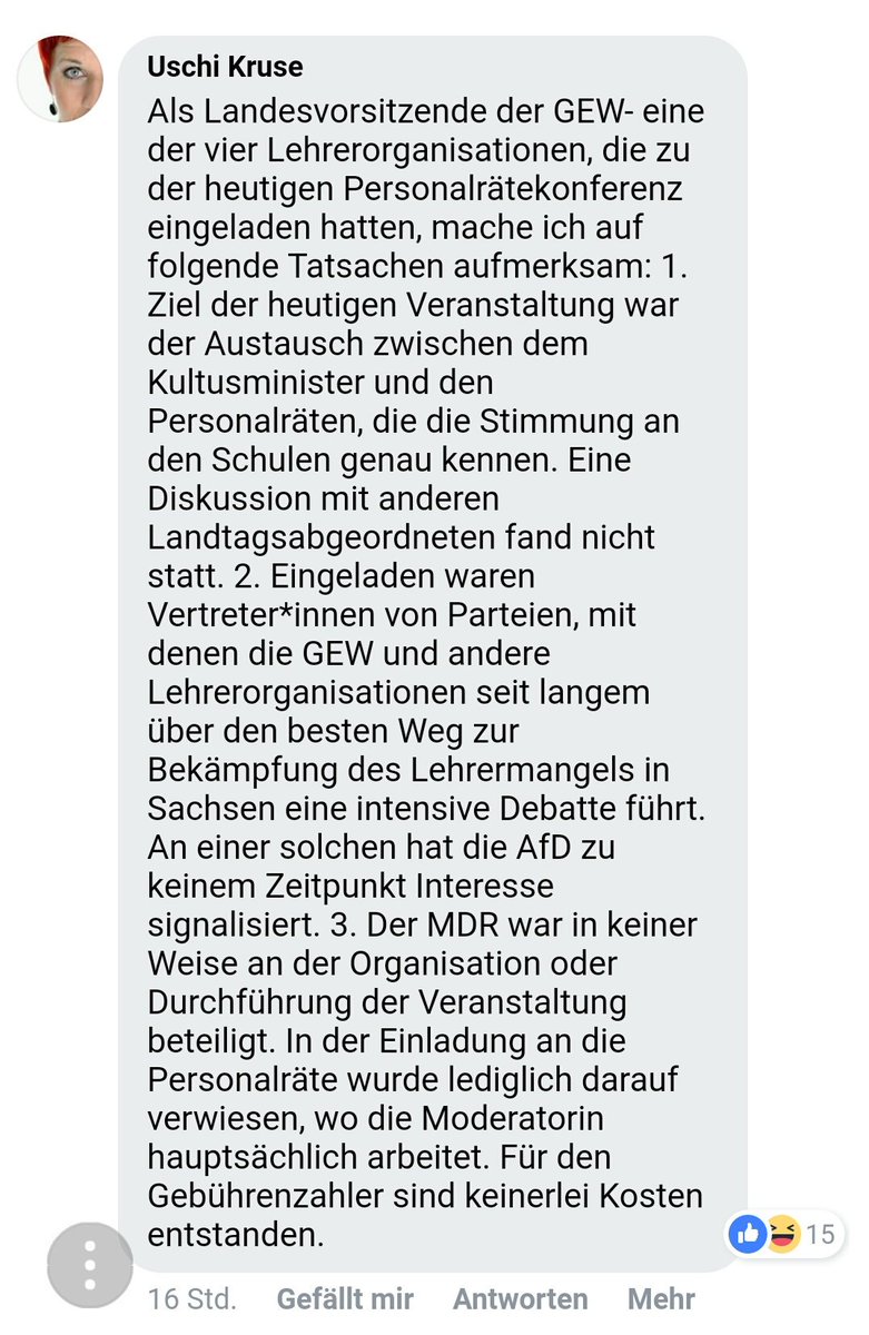 trollkommando's tweet photo. Die #AfD-Sachsen wird angeblich nicht eingeladen, was folgt? #Lügen plus #mimimi. 

Und dann: der Kommentar der alles gut erklärt. <3 

#noafd #fcknzs #Sachsen #mdr https://t.co/RSALpDakIj