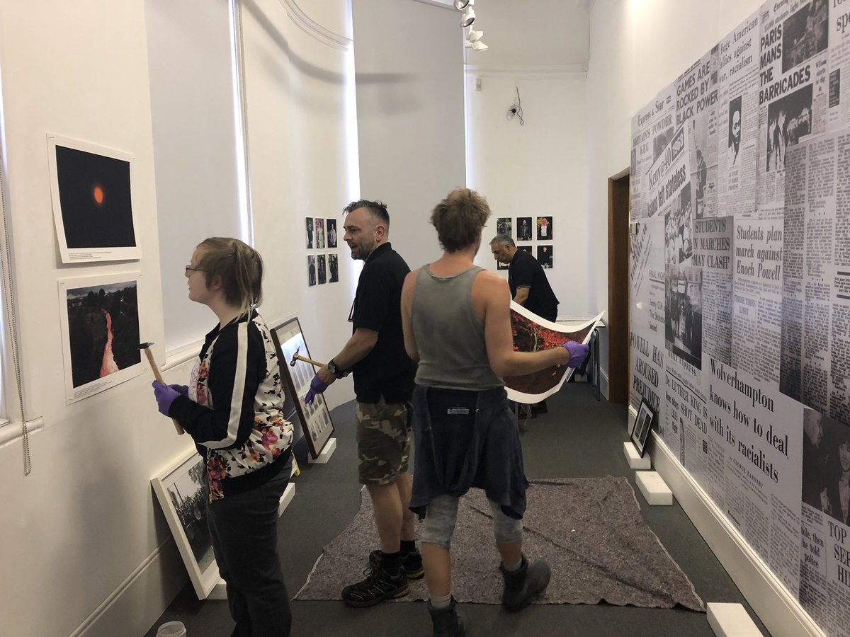 anand4560's tweet photo. Installing ‘Many Rivers to Cross’ exhibition @WolvArtGallery with @jagdish__patel @vanleyburke. Opens May 11th! https://t.co/R5ZrbexZJv