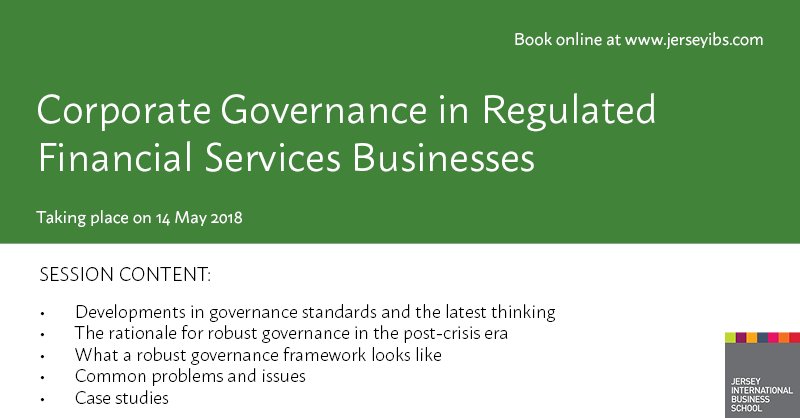 Later this month a workshop will be taking place which is designed to keep regulated financial services businesses informed of the latest trends in governance and with the JFSC’s expectations on the governance of licence holders. Find out more: ow.ly/4KcB30jNqQd