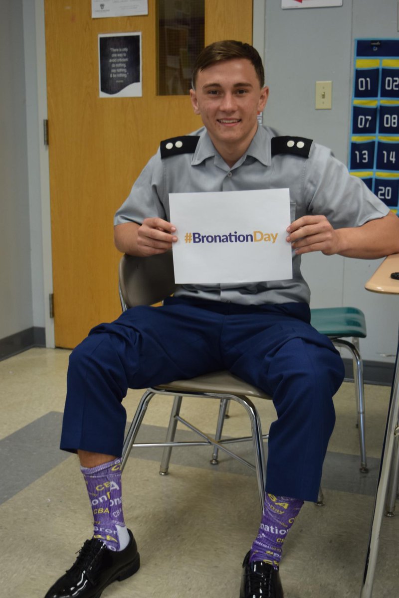 cbaalbany's tweet photo. Hey Seniors! @bradleycornell_ made his class gift of $20.18 and received his #BronationDay socks! Have you gotten yours? Visit the IA Office to make your donation today. https://t.co/4bdJych6nm