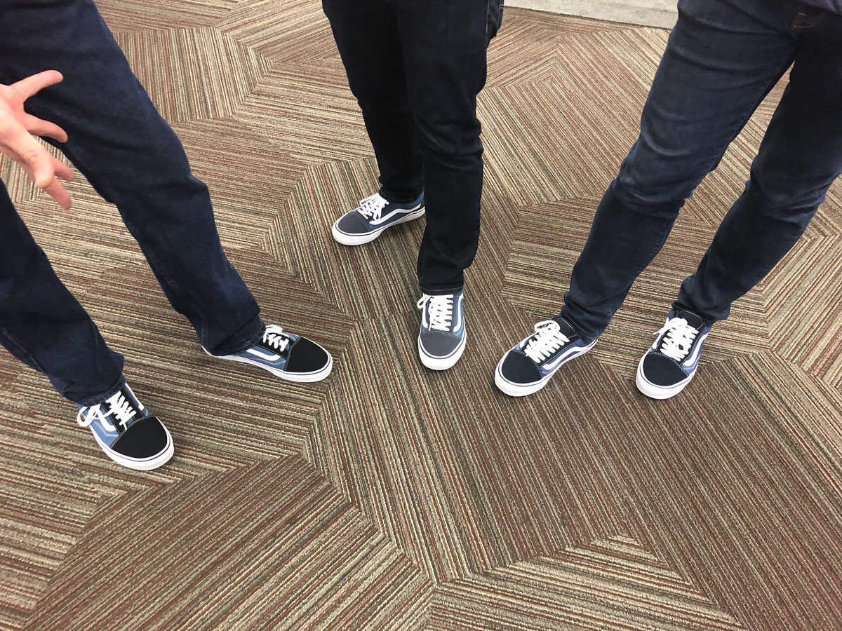 jsud's tweet photo. Enjoyed watching @JamesSenecal speak about Risk Based Testing at #Tricentis #AccelerateSF! But the matching Vans for your Presales team were the greatest. https://t.co/vzMG69g7be
